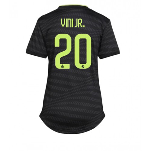 Real Madrid Vinicius Junior #20 Tredjedrakt Kvinner 2022-23 Kortermet Real Madrid Vinicius Junior #20 Tredjedrakt Kvinner 2022-23 Kortermet